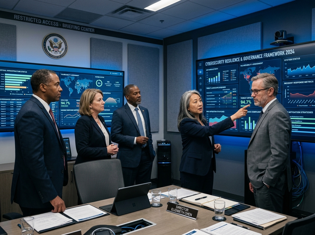 Cybersecurity operations briefing for government and defense leaders